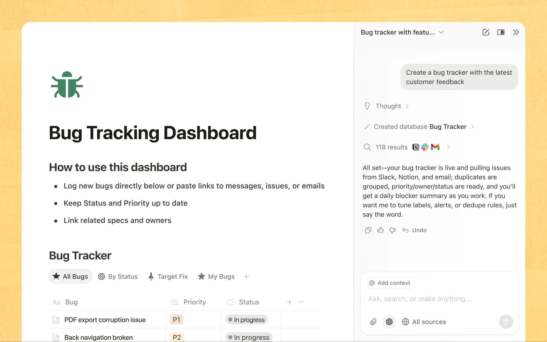 Notion · Product preview