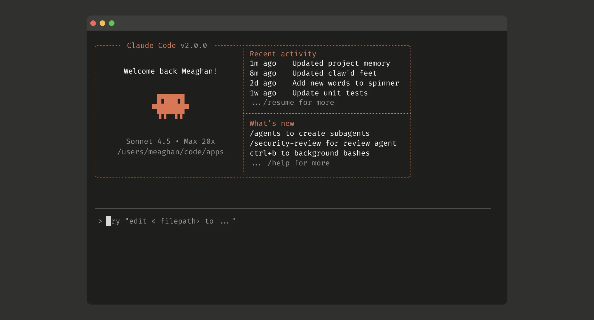 Claude Code terminal agent interface showing multi-file repo work