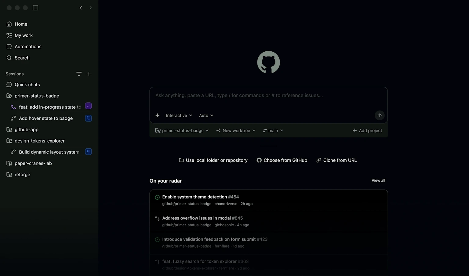 GitHub Copilot product interface inside the GitHub developer workflow