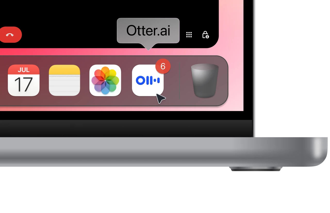 Otter meeting agent interface and product visual